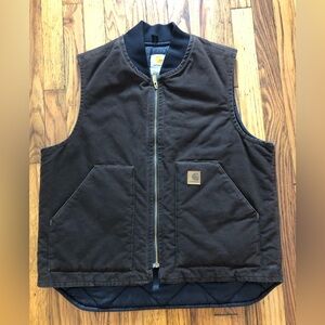 Carhartt Men's Brown Cotton Vest Size Large V02 DKB